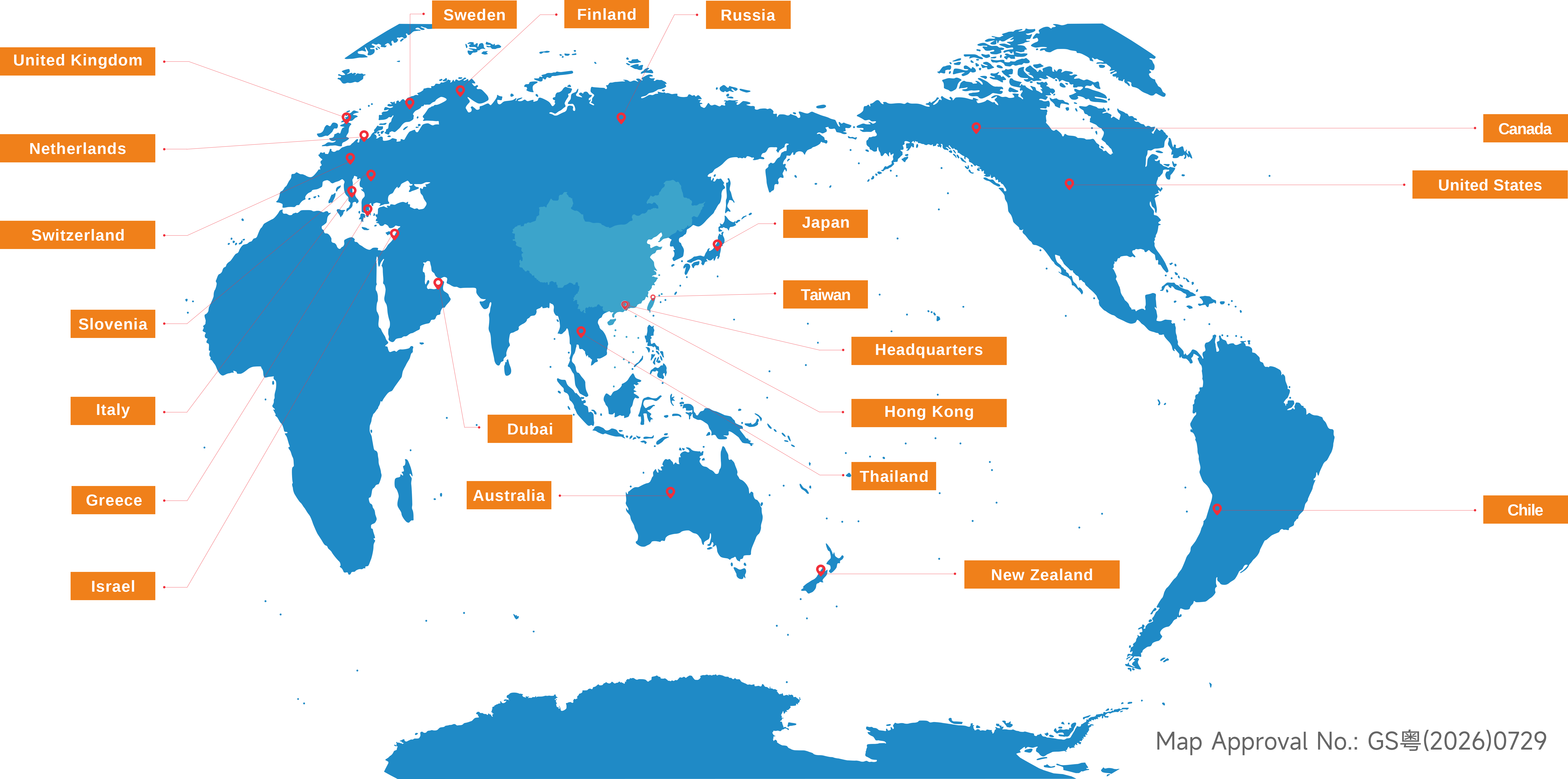 英文地图+审图号